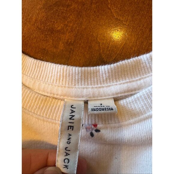 Girls Janie and Jack ruffle Paris Eiffel Tower sweatshirt size 7 - Picture 3 of 4